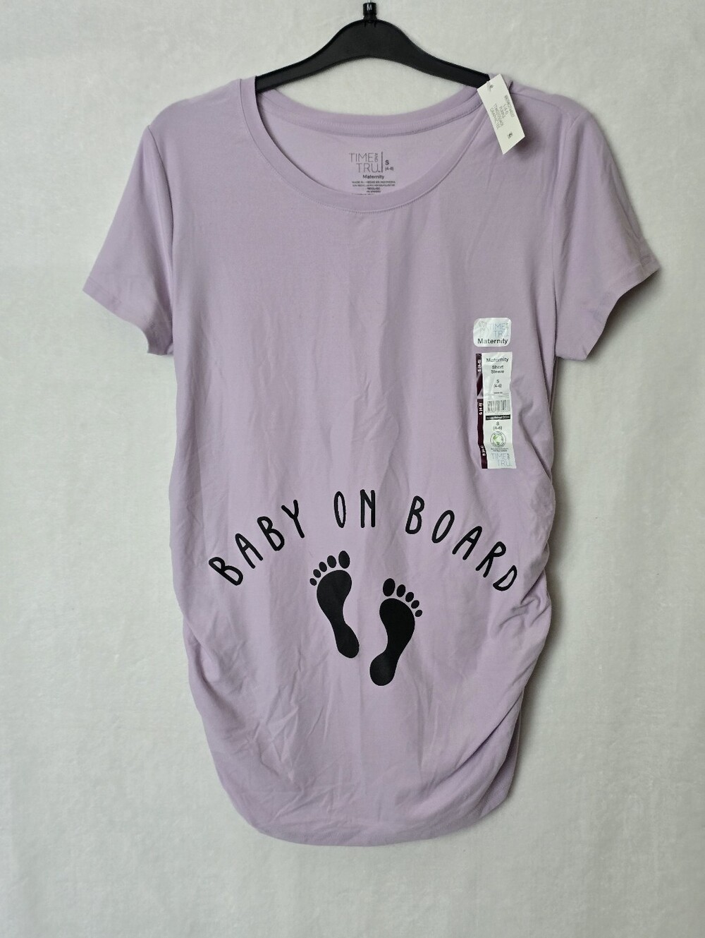 NWT Time and Tru Maternity 'Baby on Board' Tee